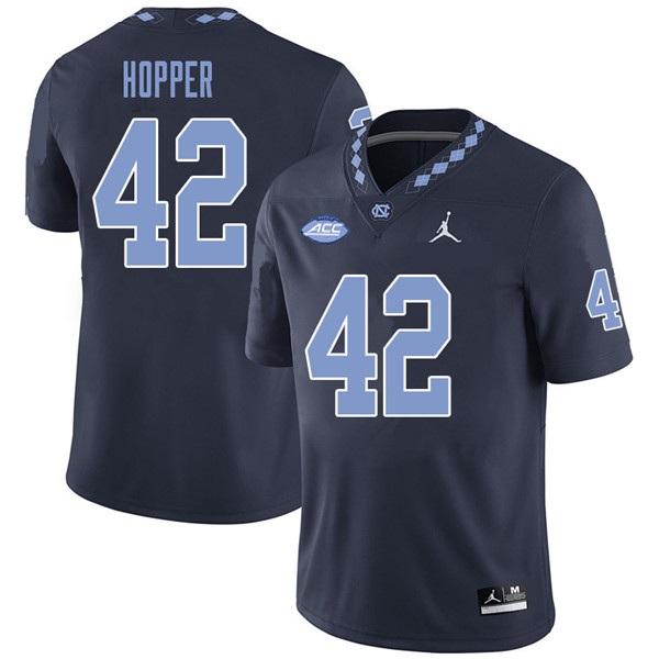 Jordan Brand Men #42 Tyrone Hopper North Carolina Tar Heels College Football Jerseys Sale-Navy